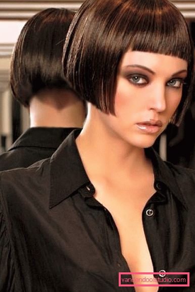 frizura sesson z bangs fotografijo