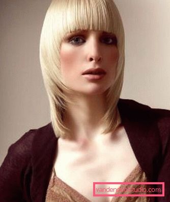frizura sesson z bangs fotografijo