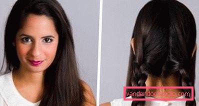 vezalke na srednjih las korak za korakom fotografijo Naredite lase s pletenicami na srednjih laseh