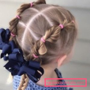 Kako narediti pričeske z elastičnimi trakovi za dekleta - korak za korakom fotografije frizur