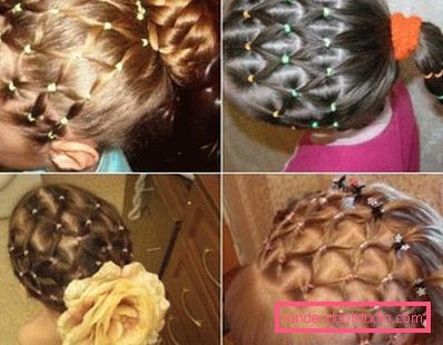 Kako narediti pričeske z elastičnimi trakovi za dekleta - korak za korakom fotografije frizur
