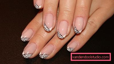 črno-beli nail art