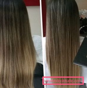 Frizura vroče škarje - fotografija pred in po postopku Škarje za rezanje vročih las