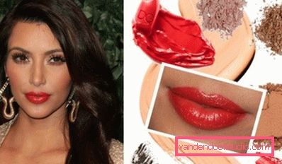 zvezda Kardashian z rdečimi ustnicami zvezda Kardashian z rdečimi ustnicami