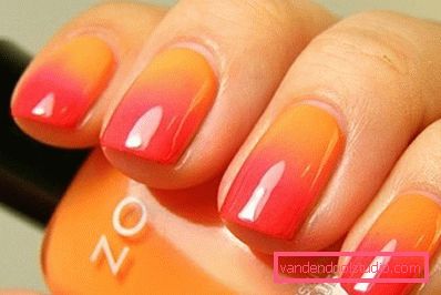 oranžna rdeča nail art