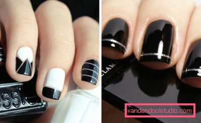 črno-beli nail art črno-beli nail art