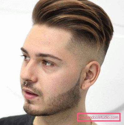 moška frizura z obritimi stranmi (templji) in tilnikom Moške pričeske z obritimi templji - kot se imenujejo in kaj so
