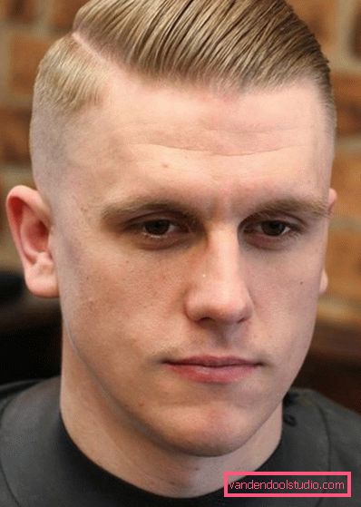moška frizura z obritimi stranmi (templji) in tilnikom Moške pričeske z obritimi templji - kot se imenujejo in kaj so