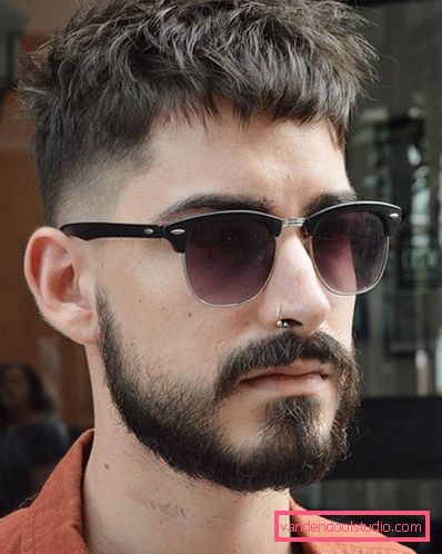 Moške odbitke z brado - fotografije kratkih in dolgih pričesk