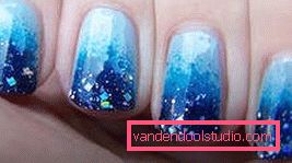 modro novoletno degradacijo v manikuri modro novoletno degradacijo v manikuri