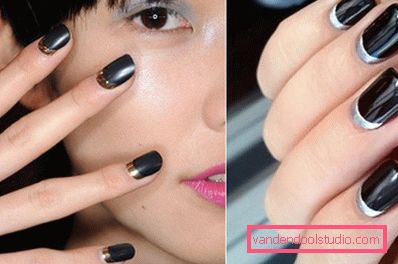 črna kovinska nail art črna kovinska nail art