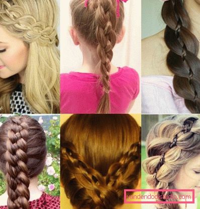 Različne kite iz 4 pramenov Korak za korakom shema tkanje pletenice iz 4 pramenov - hairstyles s štiritetnimi pletenice