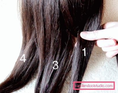 Korak za korakom shema tkanje pletenice iz 4 pramenov - hairstyles s štiritetnimi pletenice