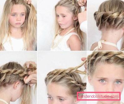 Hairstyle Košarica za dekleta in ženske - fotografija korak za korakom