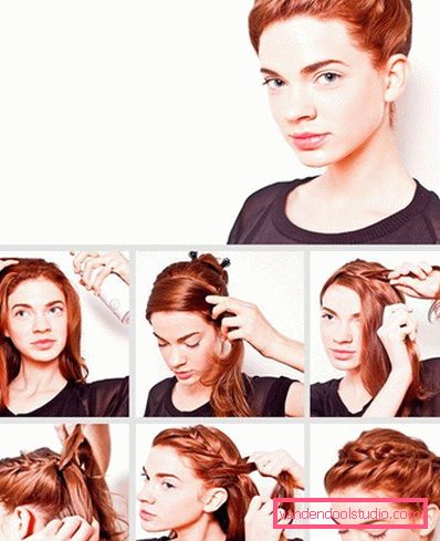 Hairstyle Košarica za dekleta in ženske - fotografija korak za korakom