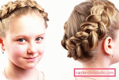 Hairstyle Košarica za dekleta in ženske - fotografija korak za korakom