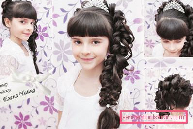 Pričeske s tiarico za dekleta - top 10 styling s krono