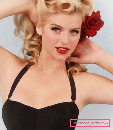pripnite pričeske Seksi in neobičajne pričeske pin-up - postopki izvedbe po korakih