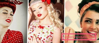 pripnite pričeske Seksi in neobičajne pričeske pin-up - postopki izvedbe po korakih