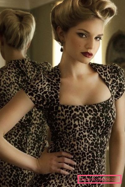 pripnite pričeske Seksi in neobičajne pričeske pin-up - postopki izvedbe po korakih