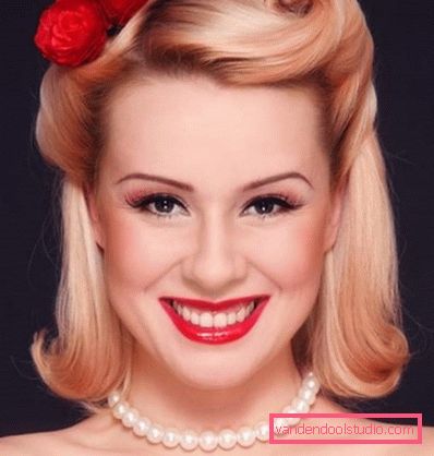 pripnite pričeske Seksi in neobičajne pričeske pin-up - postopki izvedbe po korakih