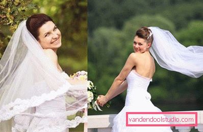 Poročne frizure s tančico - 100 lepih možnosti