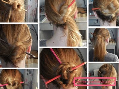 Svinčnikova pričeska Izdelava frizur s svinčnikom - različne ideje za styling na svinčniku