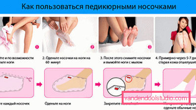 Kako uporabljati nogavice za pedikuro Kako uporabljati nogavice za pedikuro